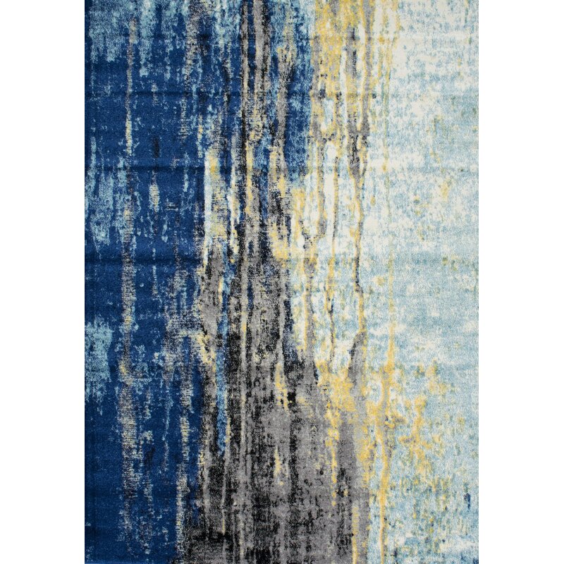 Trent Austin Design Stevensville Bright Blue/Light Blue Area Rug